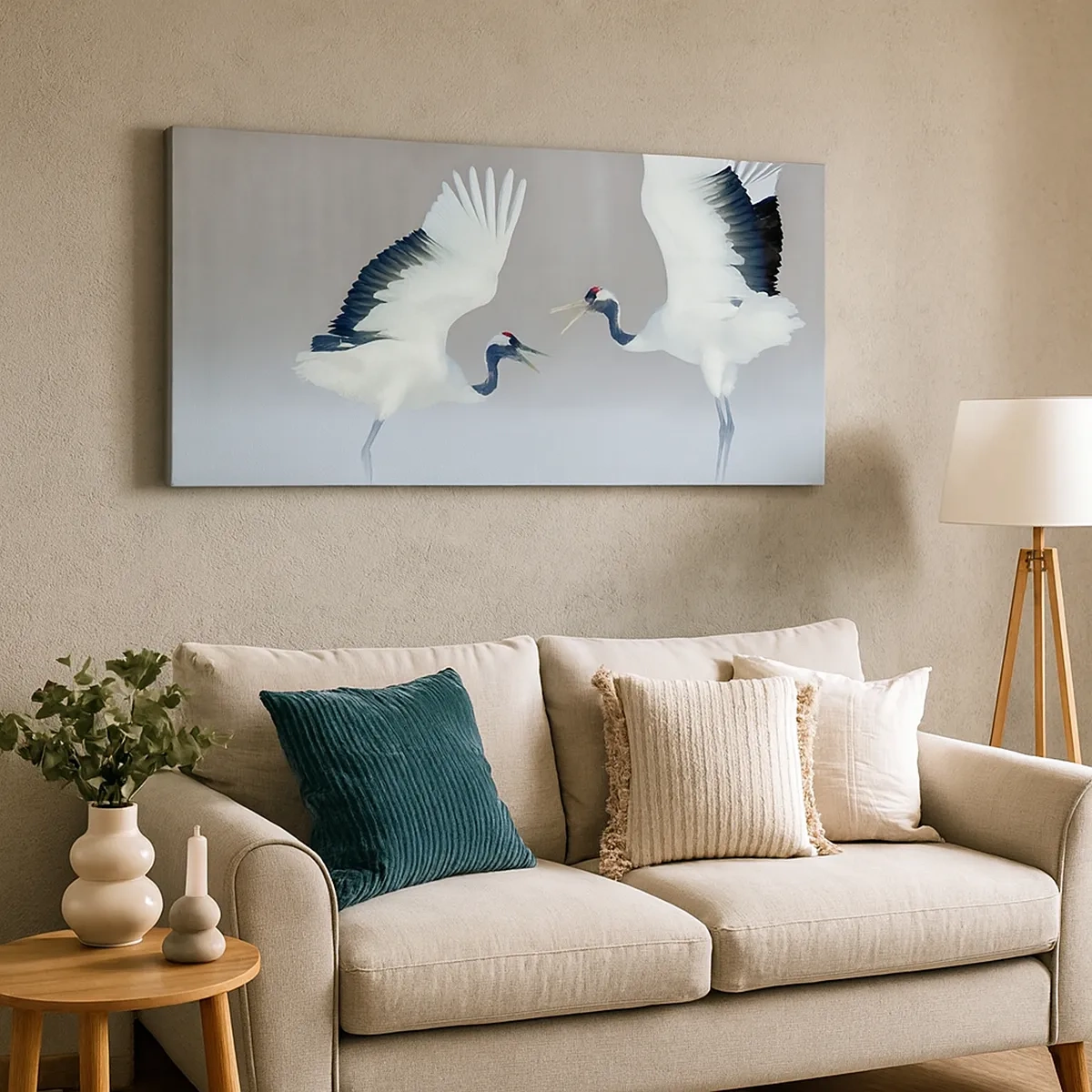 Bild auf Leinwand - Leinwandbild - Tanz im Nebel - 30x30 cm