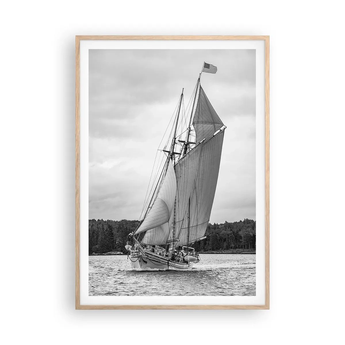 Poster in einem Rahmen aus heller Eiche - Brüder des Windes - 70x100 cm