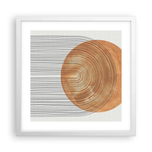 Poster in einem weißen Rahmen - SonnenKomposition - 40x40 cm