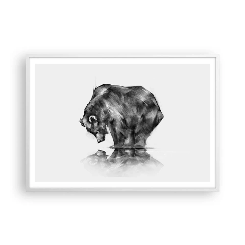Poster in einem weißen Rahmen - Schön, jemanden in der Nähe zu sehen - 100x70 cm