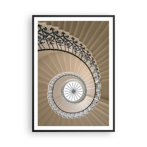 Poster in einem schwarzem Rahmen - Im Inneren der Muschel - 70x100 cm