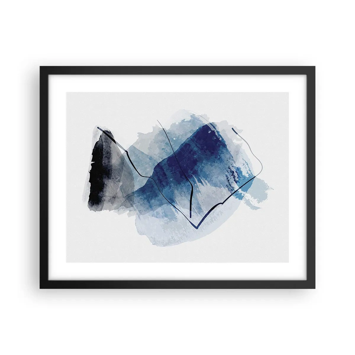 Poster in einem schwarzem Rahmen - Eisberg - 50x40 cm