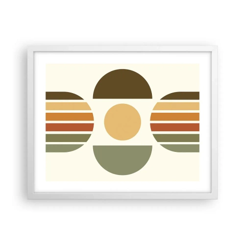 Poster in einem weißen Rahmen - In Erdtönen - 50x40 cm