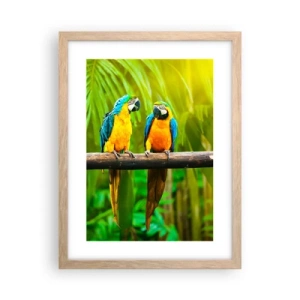 Poster in einem Rahmen aus heller Eiche - Und hast du gehört, dass sie ...? - 30x40 cm