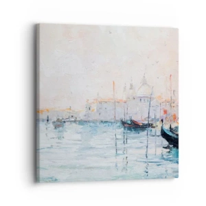Bild auf Leinwand - Leinwandbild - Hinter dem Wasser, hinter dem Nebel - 30x30 cm