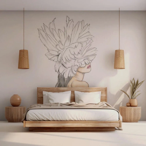 Fototapete Premium Canvas - Gekrönte Schönheit - Abstraktion, Frau, Körper - 250x175 cm