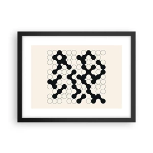 Poster in einem schwarzem Rahmen - Chinesisches Spiel – Variation - 40x30 cm