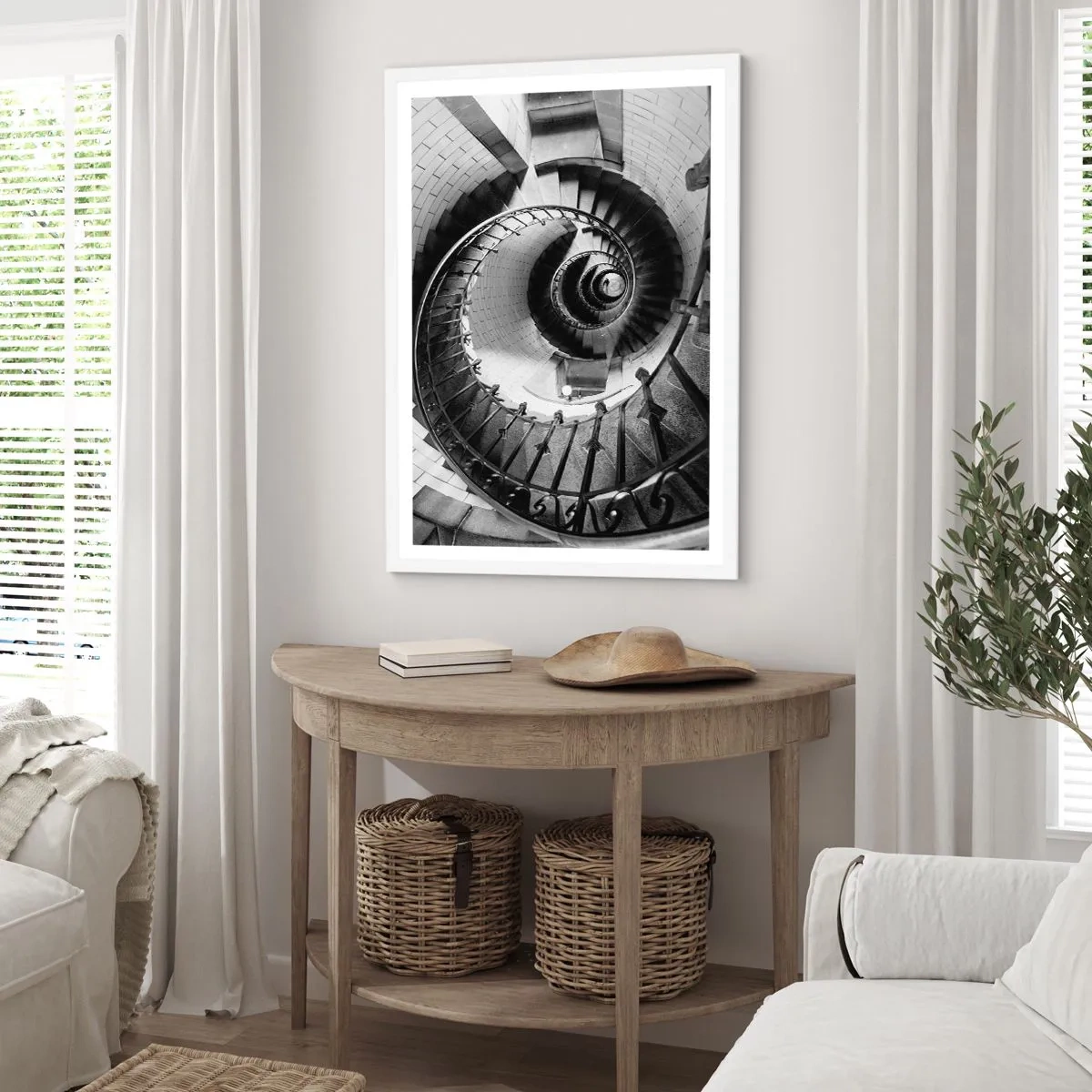 Poster in einem weißen Rahmen - Höher und höher - 61x91 cm