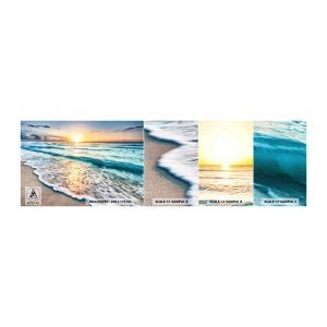 Fototapeten Muster Selbstklebend Deluxe Sticker - Ein Blick lohnt sich - Landschaft, Strand, Sonnenuntergang - 100x30 cm