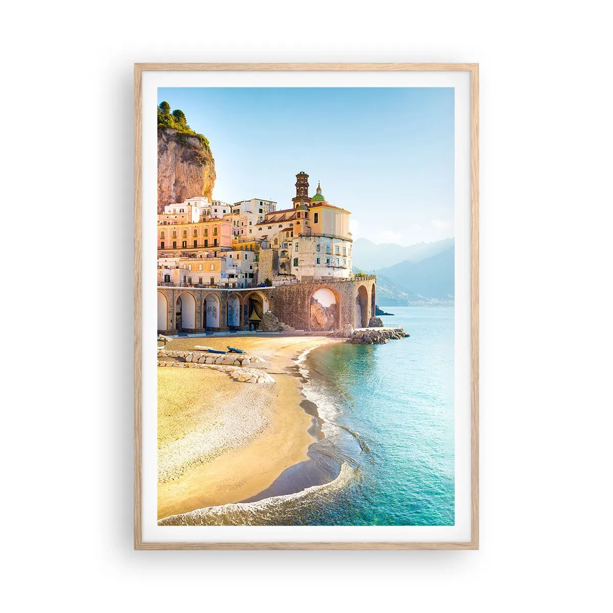 Poster in einem Rahmen aus heller Eiche - Die Stadt ist unglaublich - 70x100 cm