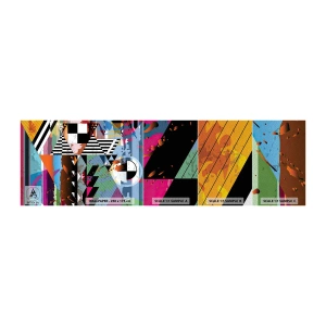 Fototapeten Muster Premium Sand - Geometrisch und organisch - Abstraktion, Stück, Moderne Kunst - 100x30 cm