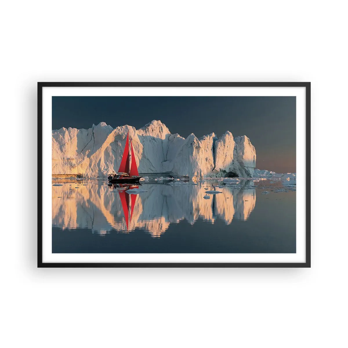 Poster in einem schwarzem Rahmen - Am Rande der Welt - 91x61 cm