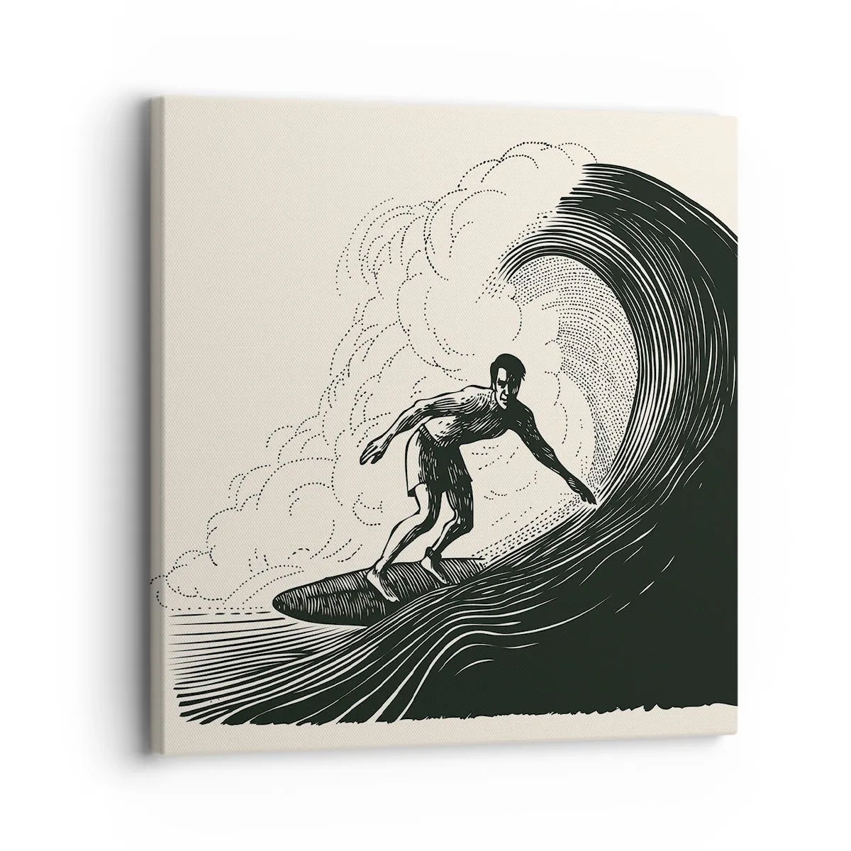 Bild auf Leinwand - Leinwandbild - König der Welle - 30x30 cm