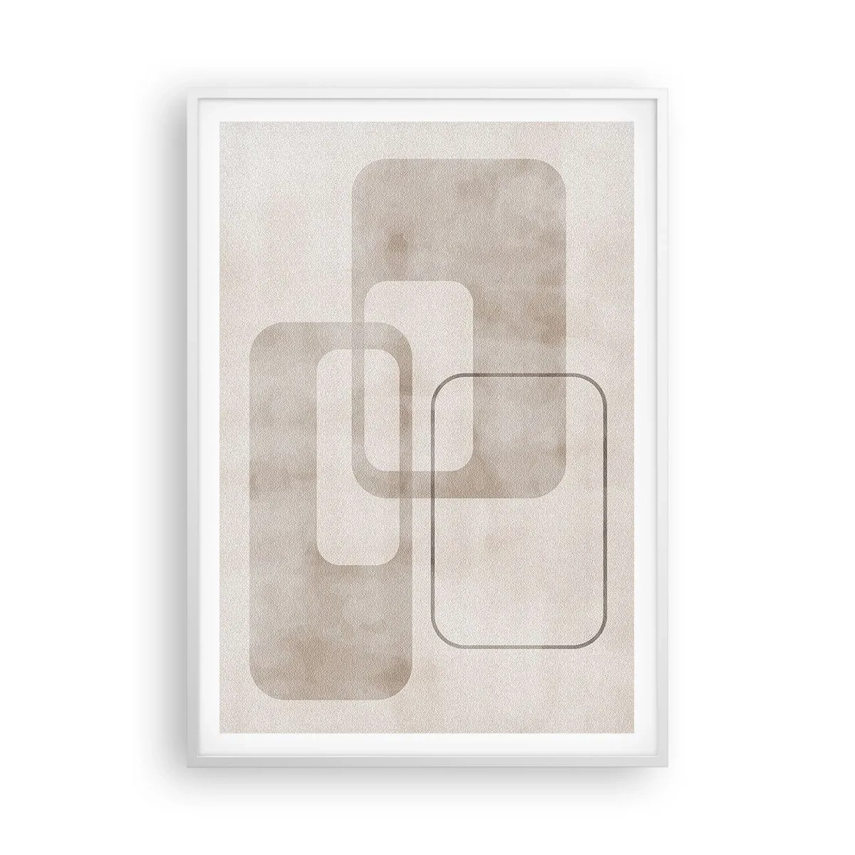 Poster in einem weißen Rahmen - Geometrische Fuge - 70x100 cm