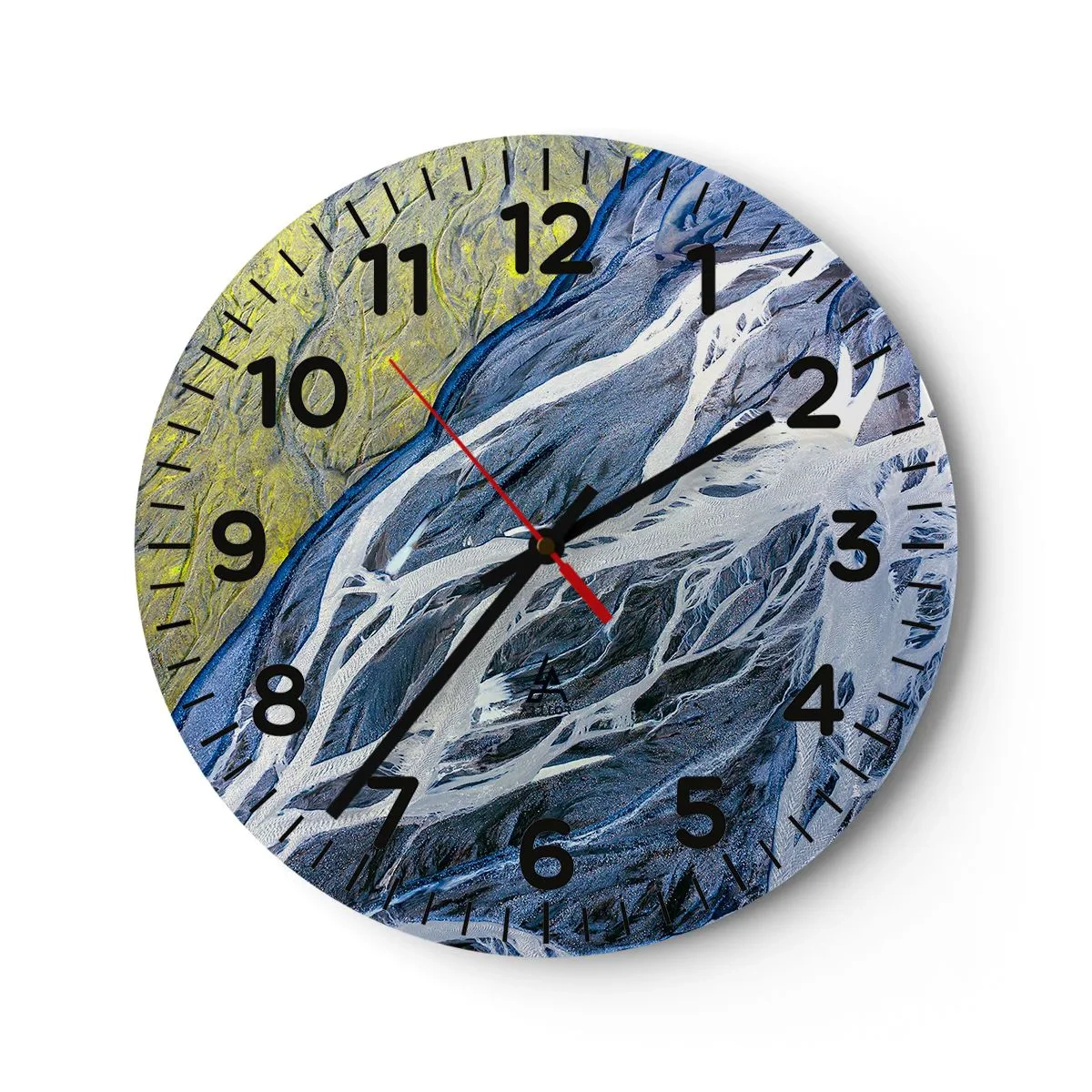 Wanduhr - Glasuhr - Felsmalereien der Natur - 30x30 cm