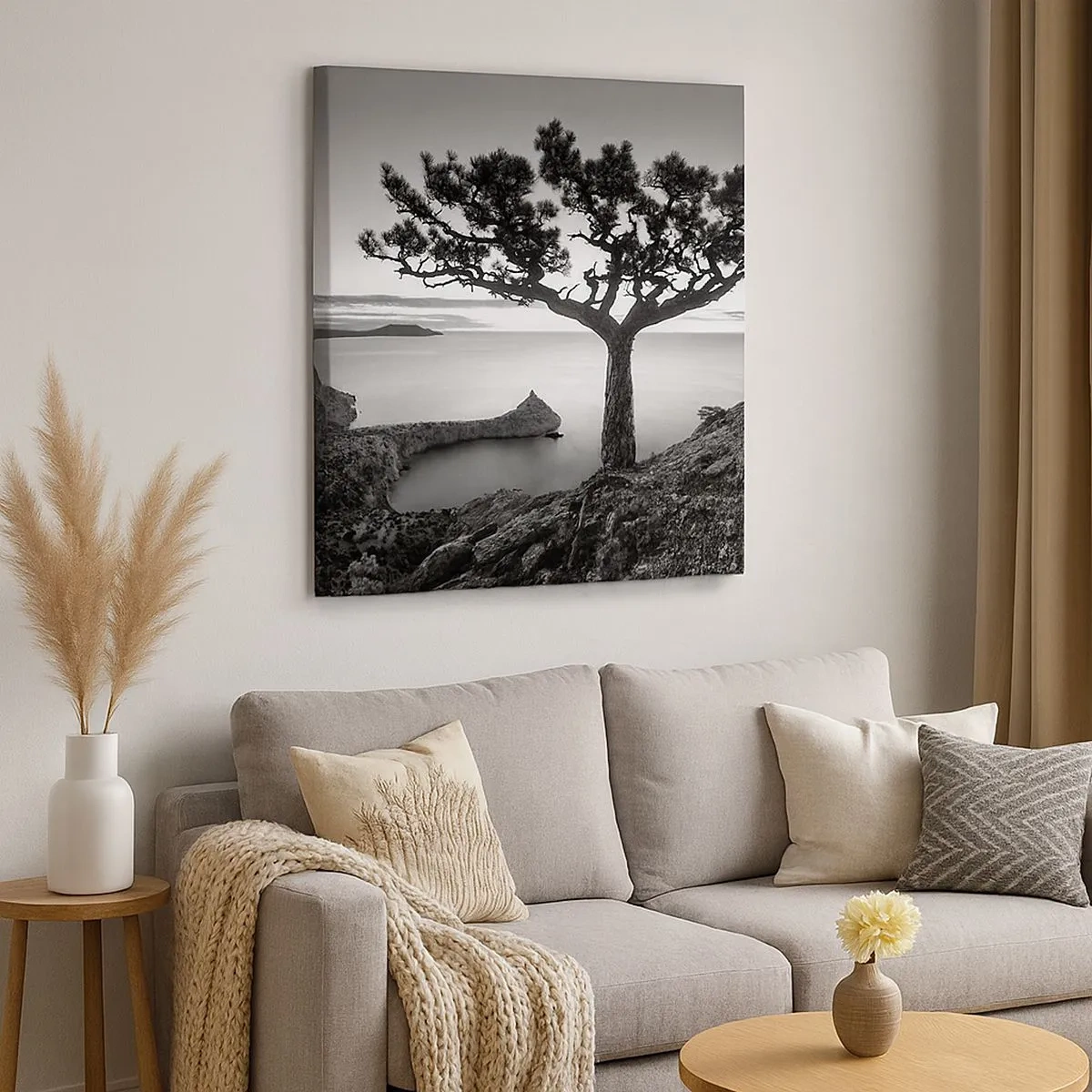 Bild auf Leinwand - Leinwandbild - Stille bis zum Horizont - 30x30 cm