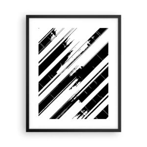 Poster in einem schwarzem Rahmen - Eine intensive und dynamische Komposition - 40x50 cm