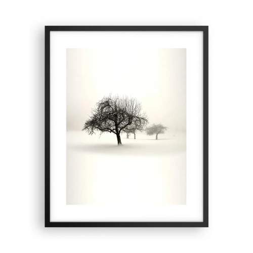 Poster in einem schwarzem Rahmen - Winterschlaf - 40x50 cm