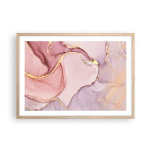 Poster in einem Rahmen aus heller Eiche - Eine Liebkosung der Farben - 70x50 cm