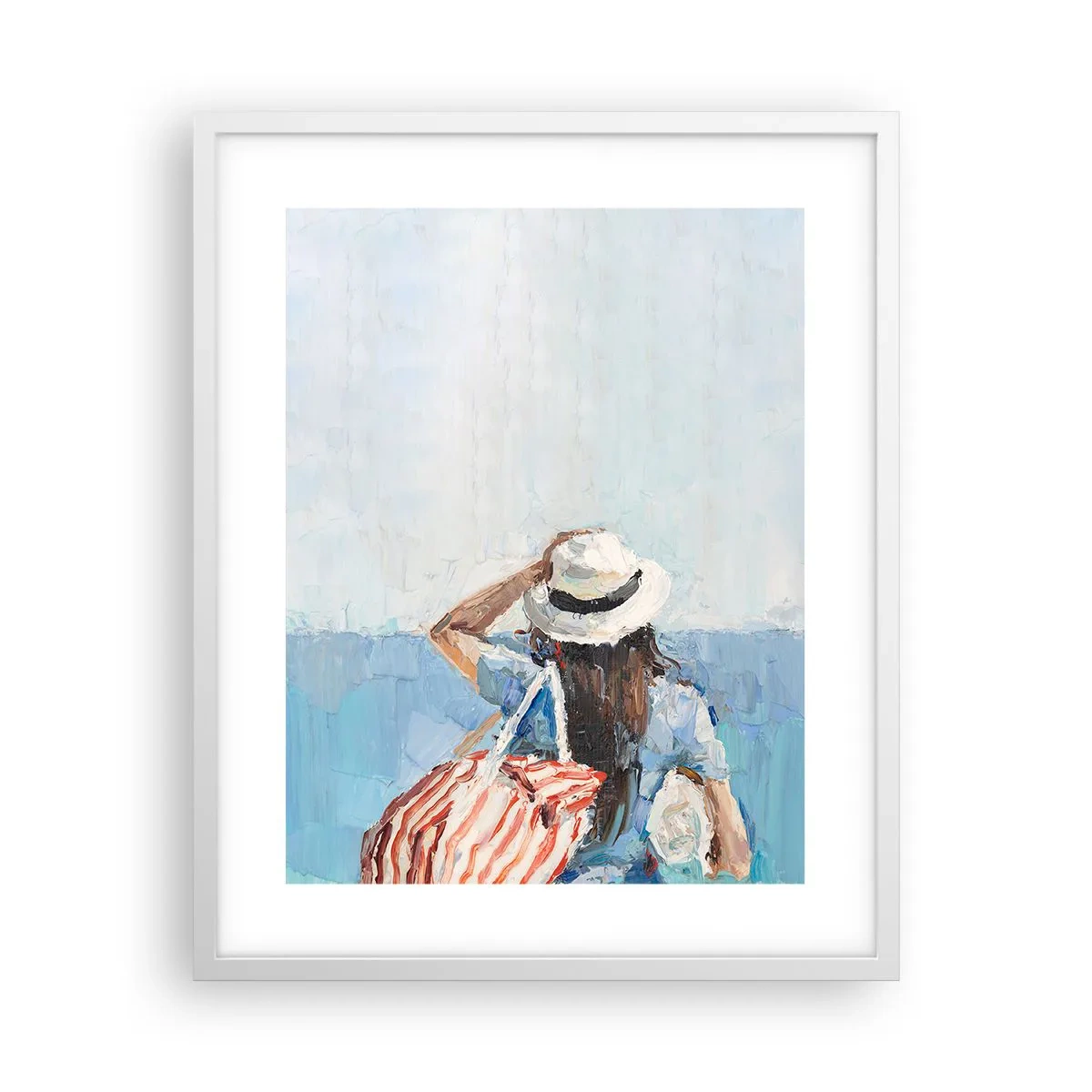 Poster in einem weißen Rahmen - Willkommen in den Sommerferien - 40x50 cm
