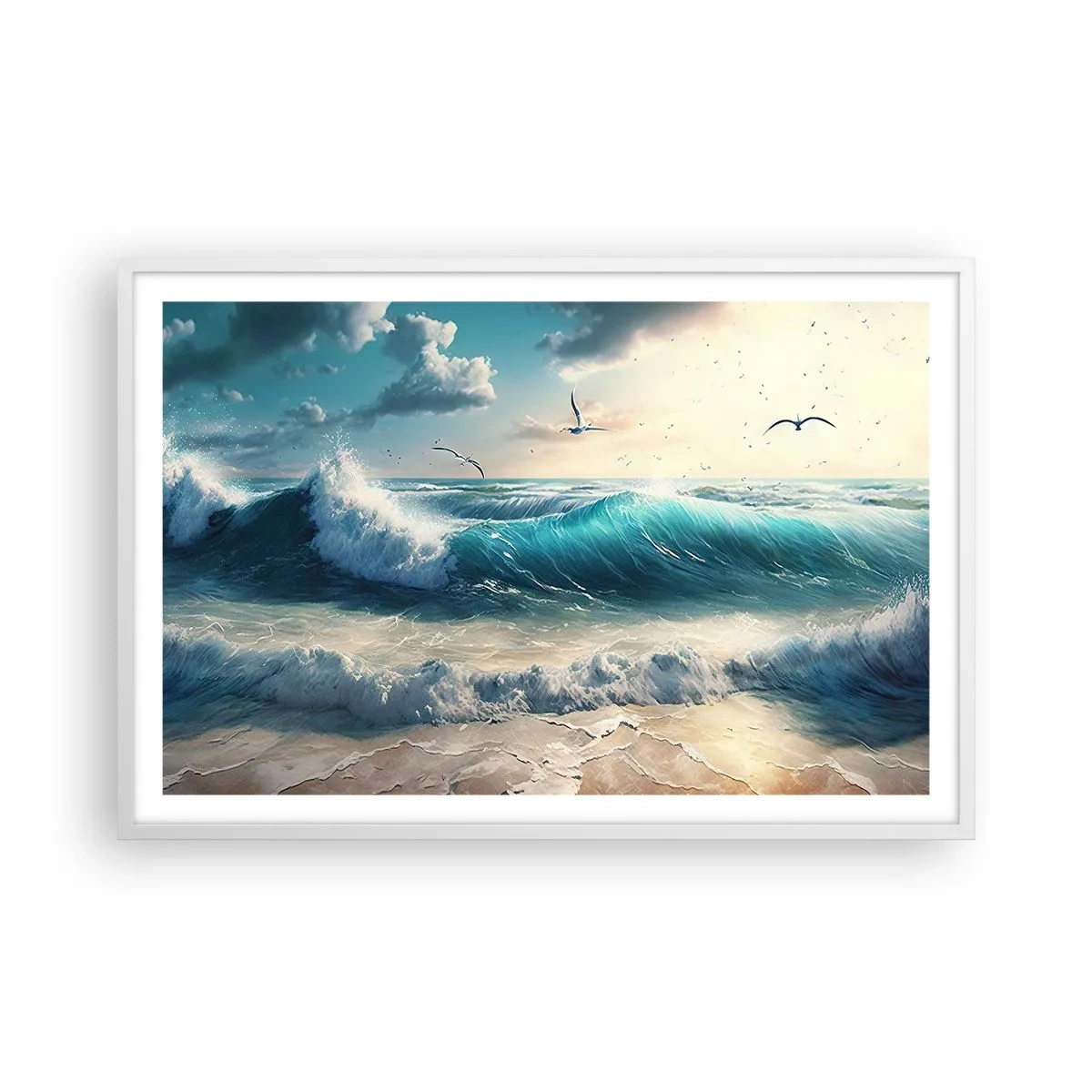 Poster in einem weißen Rahmen - Es summt nur für dich - 91x61 cm