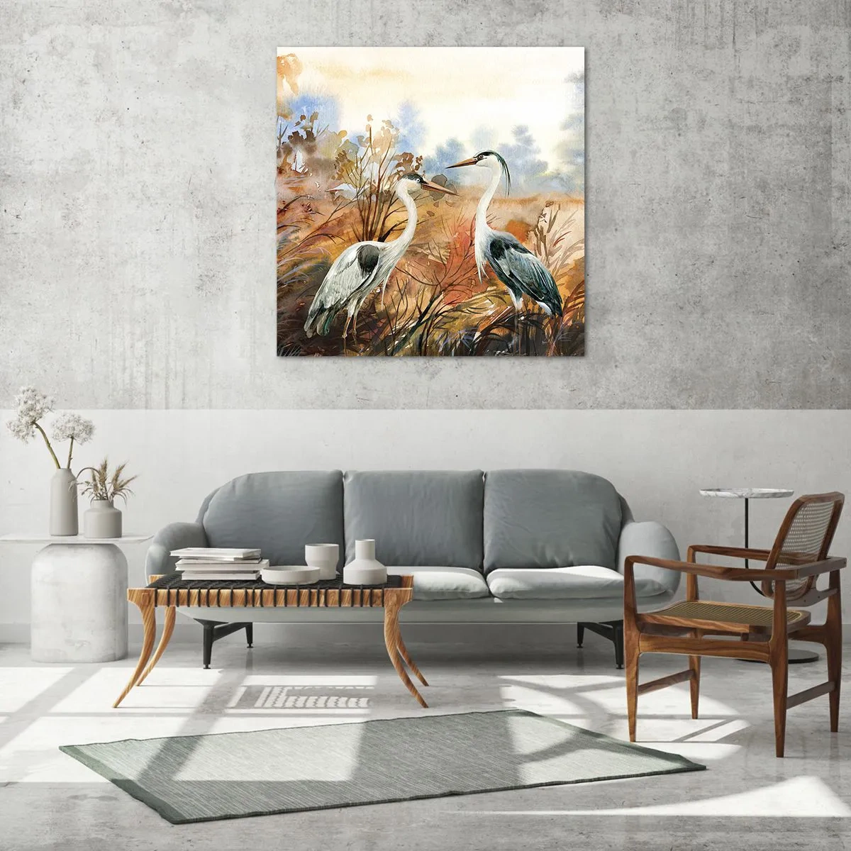 Glasbild - Bild auf glas - Wohin im Herbst? - 70x70 cm