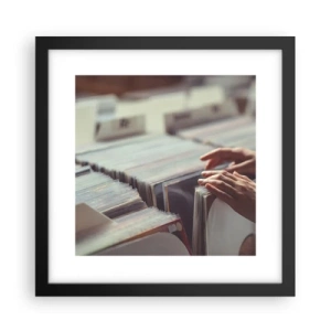 Poster in einem schwarzem Rahmen - Auf der Suche nach Emotionen - 30x30 cm