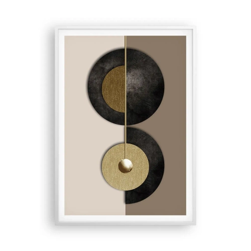 Poster in einem weißen Rahmen - Variationen rund um den Kreis - 70x100 cm