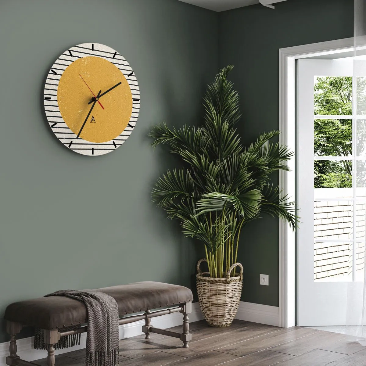Wanduhr - Glasuhr - Die Kraft der Einfachheit - 40x40 cm