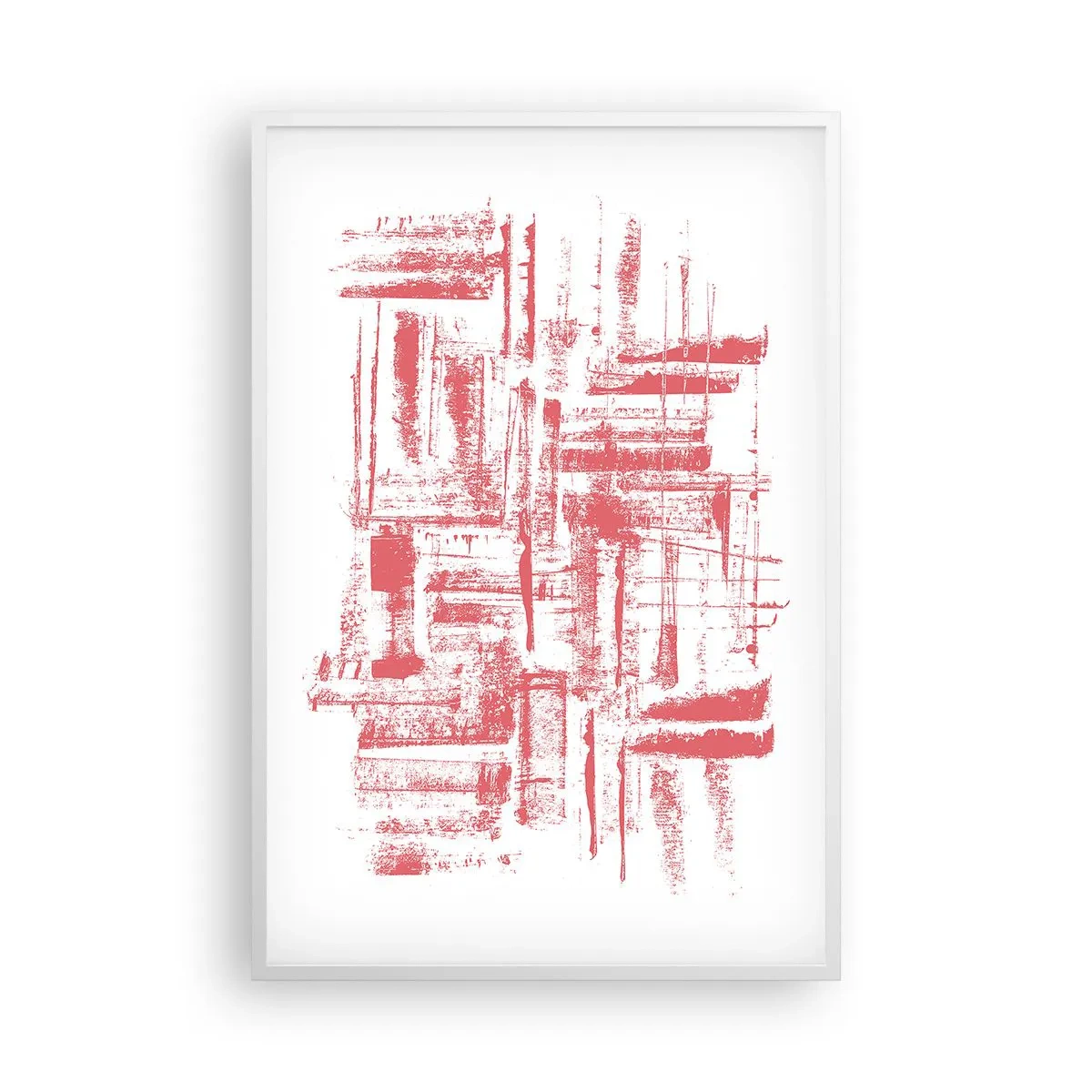 Poster in einem weißen Rahmen - Die rote Stadt - 61x91 cm