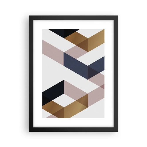Poster in einem schwarzem Rahmen - Ebenen und Winkel - 30x40 cm