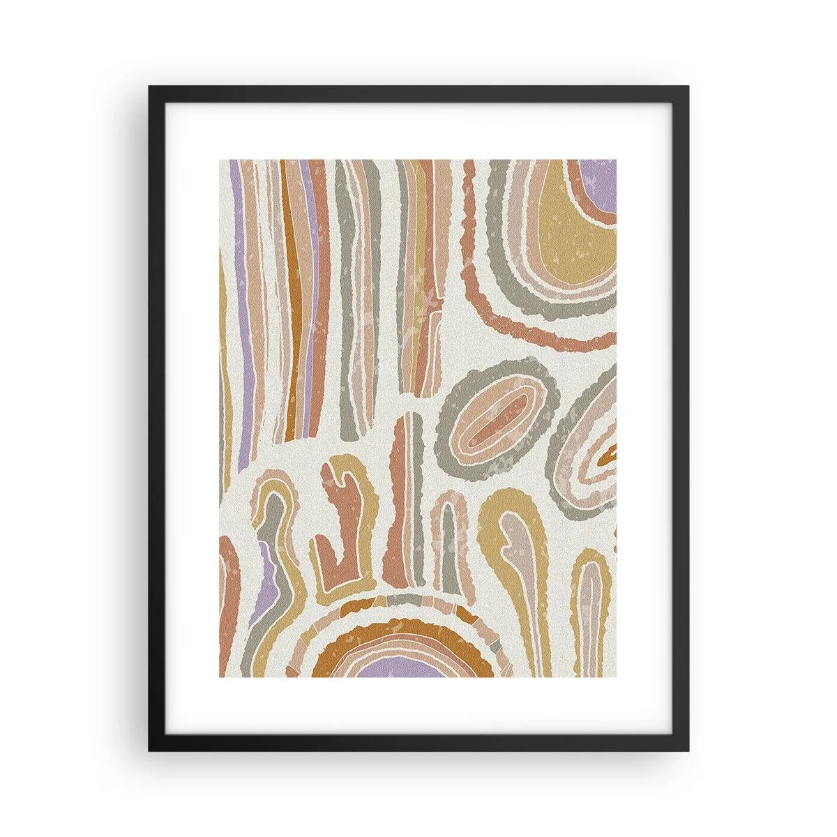 Poster in einem schwarzem Rahmen - Bunte Querschnitte - 40x50 cm