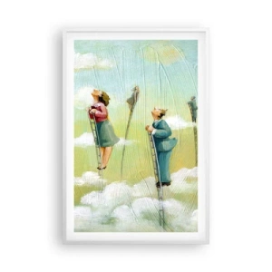 Poster in einem weißen Rahmen - Hinter deinem Traum - 61x91 cm