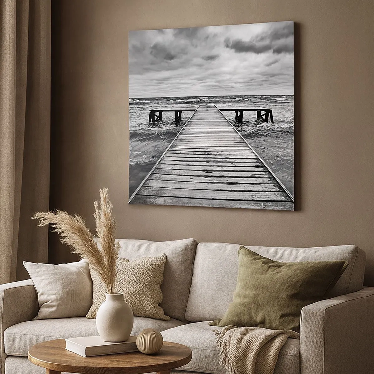 Bild auf Leinwand - Leinwandbild - Ich warte darauf, dass der Wind wegjagt... - 30x30 cm