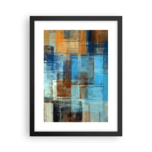 Poster in einem schwarzem Rahmen - Durch den blauen Schleier - 30x40 cm