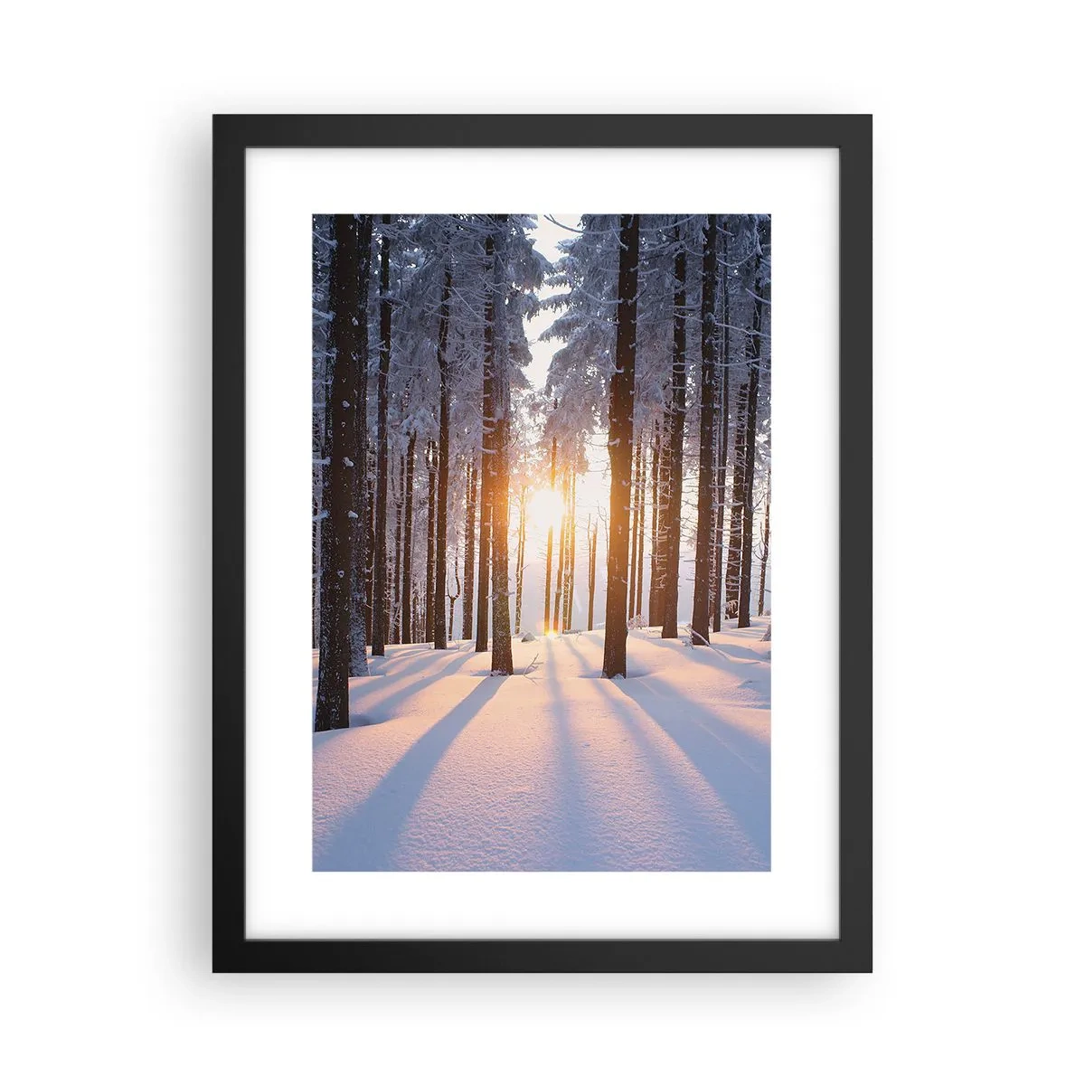 Poster in einem schwarzem Rahmen - Ganz klar schwarz auf weiß - 30x40 cm