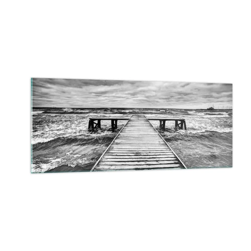 Glasbild - Bild auf glas - Ich warte darauf, dass der Wind wegjagt... - 100x40 cm