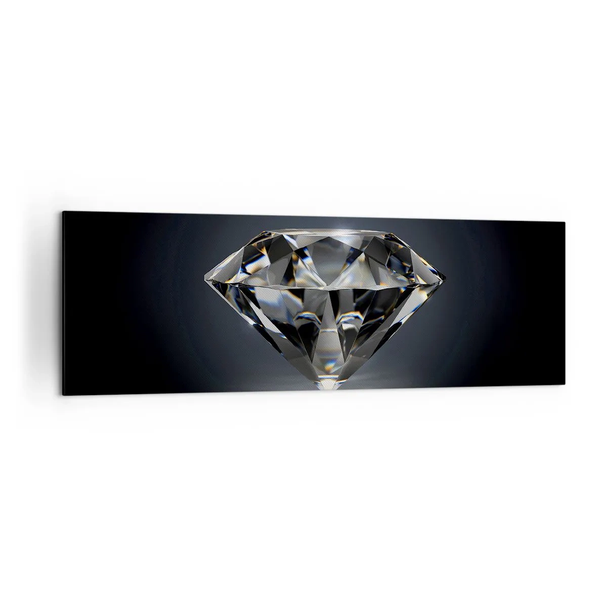 Bild auf Leinwand - Leinwandbild - Eine künstlerische Interpretation eines Diamanten auf dunklem Hintergrund - 160x50cm - Beste Freundin - Moderne Wanddekoration für Wohnzimmer und Schlafzimmer ARTTOR