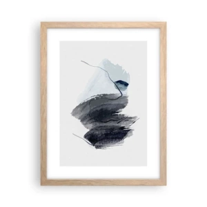 Poster in einem Rahmen aus heller Eiche - Intensität und Bewegung - 30x40 cm