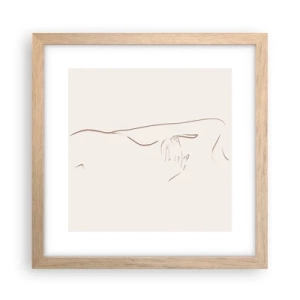 Poster in einem Rahmen aus heller Eiche - Die Form des Verlangens - 30x30 cm