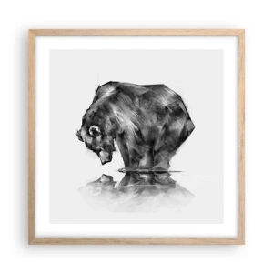 Poster in einem Rahmen aus heller Eiche - Schön, jemanden in der Nähe zu sehen - 50x50 cm