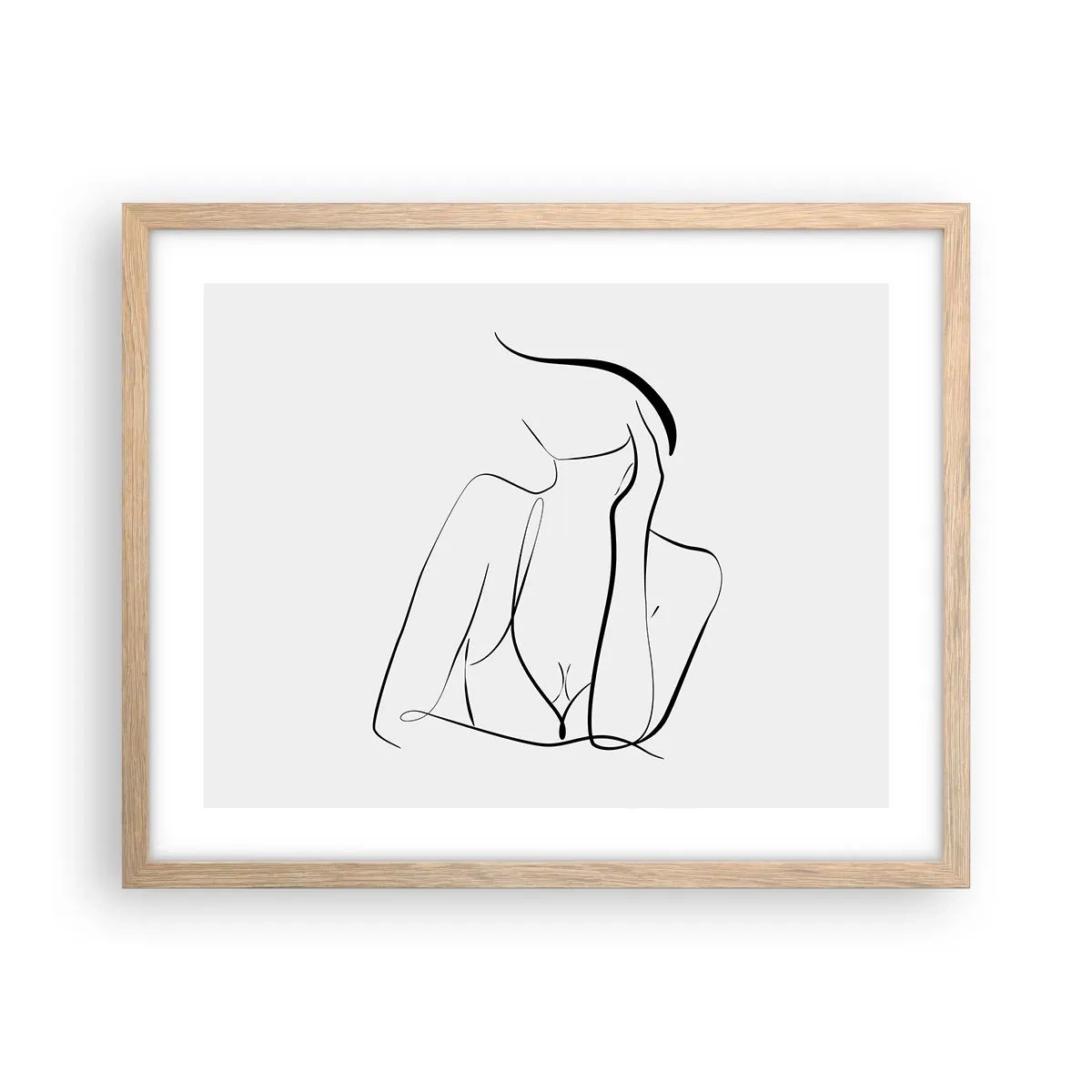 Poster in einem Rahmen aus heller Eiche - Auf der Traumwelle - 50x40 cm