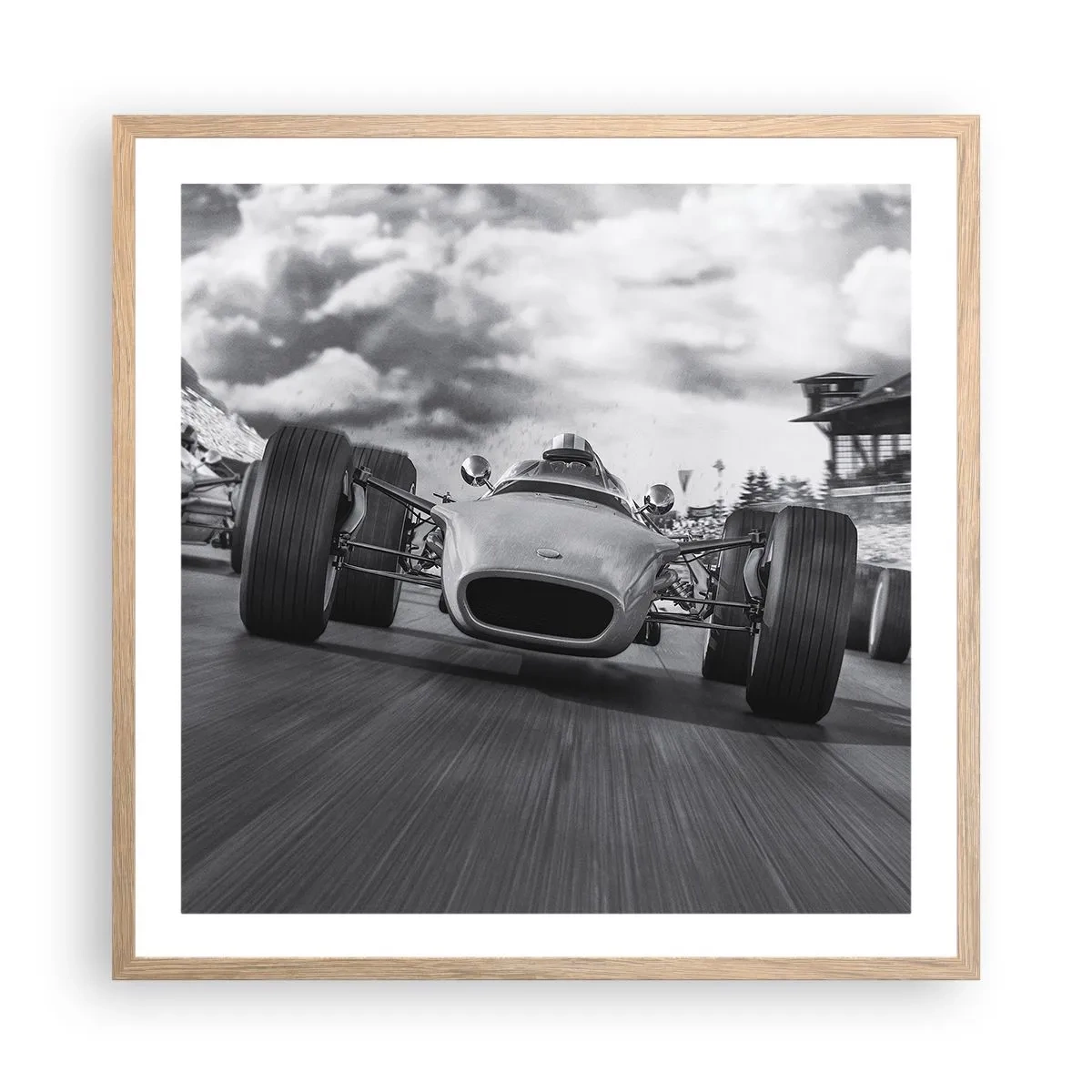 Poster in einem Rahmen aus heller Eiche - Power ist da! - 60x60 cm