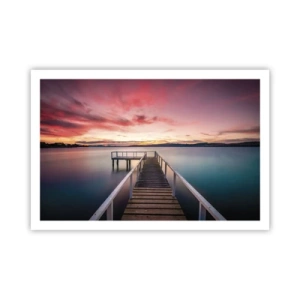 Poster - Die sanfte Flamme des Abends - 91x61 cm