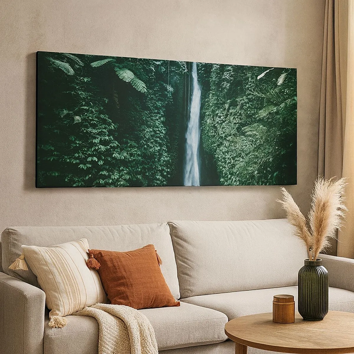Bild auf Leinwand - Leinwandbild - Tropisches Spa - 100x40 cm