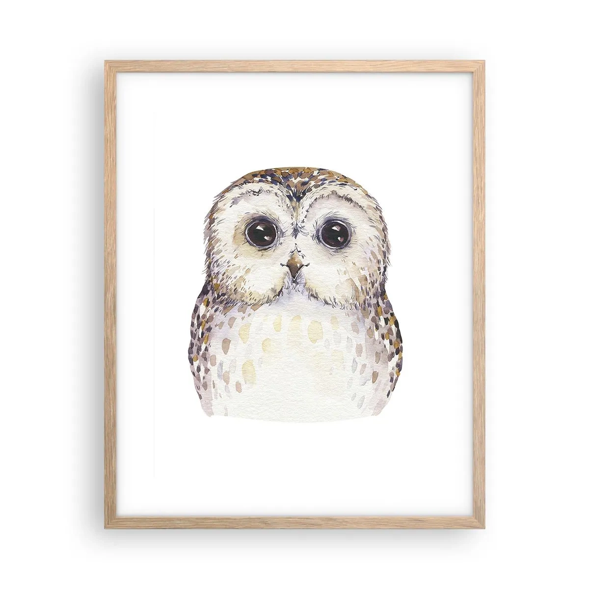 Poster in einem Rahmen aus heller Eiche - Schau mir in die Augen - 40x50 cm