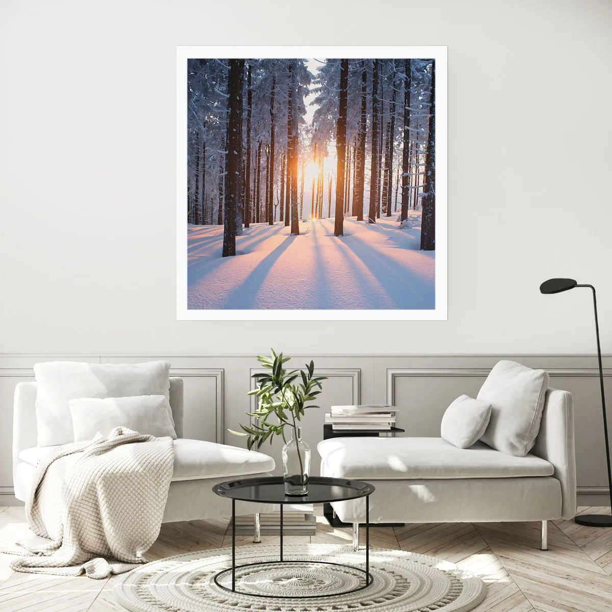 Poster - Ganz klar schwarz auf weiß - 50x50 cm