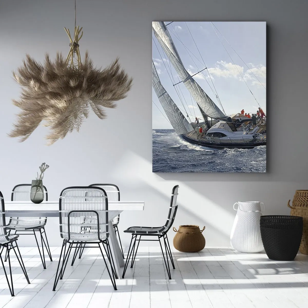 Bild auf Leinwand - Leinwandbild - Lass den Besseren sich durchsetzen - 55x100 cm