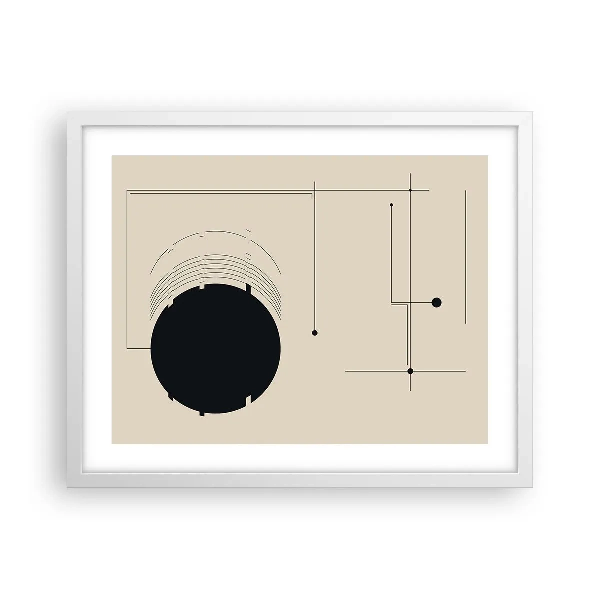 Poster in einem weißen Rahmen - Flexible und dynamische Komposition - 50x40 cm