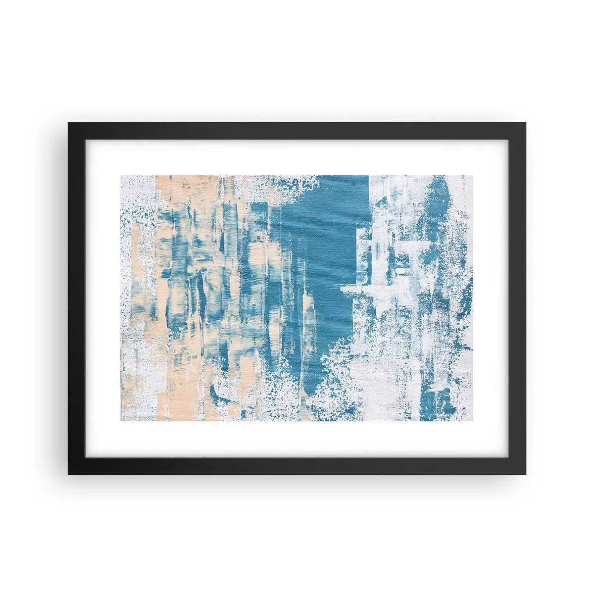 Poster in einem schwarzem Rahmen - Durch einen Eiszapfen - 40x30 cm